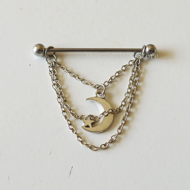 2 шт. серебряные штанги для пирсинга Луна|Украшения тела| |