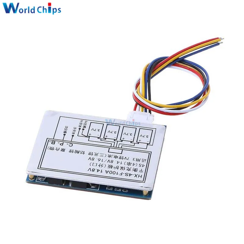 Флюоресцентная плата BMS PCM с защитой от перезаряда и разряда 12 8 а 14 в/18650 в