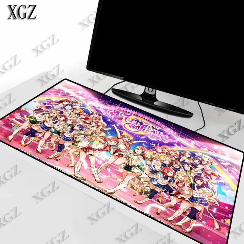 XGZ Japan Anime Sexy Girl Large Gaming Mouse Pad Gamer Lock Edge Keyboard  Mat   Desk pad for CSGO LOL Dota Game