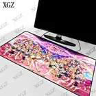 Большой игровой коврик для мыши XGZ с японским аниме сексуальной девушкой, геймерская клавиатура с застежкой по краям, для CSGO, игры LOL, Dota