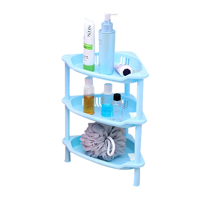 3 Layers Plastic Corner Storage Rack For Kitchen DIY Sundries Bathroom Organizer Shelf Sponge Holder Colors | Дом и сад