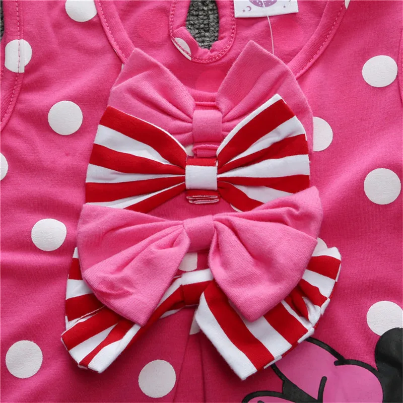 2019 Newborn Baby Girls Dresses Children Summer Sleeveless O-Neck Dress Kids Cotton Dot Character Clothes A-line Casual Clothing | Детская