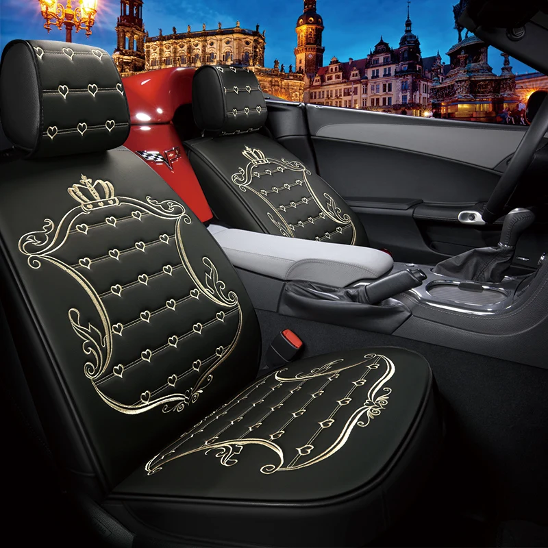 

5 Seats Universal Car Seat Cover PU Leather Auto Front Back Rear Seat Cushion Protector Mat Keep Clean For Most Car Car Interior