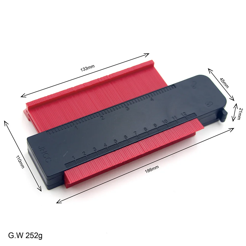 Gauge Durable ABS Profile Measure Easy Read Ruler Carpet High Accuracy Shape Duplicator Self Locking Template Laminate | Инструменты