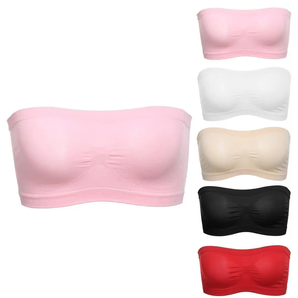 Бюстгальтер женский эластичный бесшовный пикантный Мягкий Топ без бретелек для