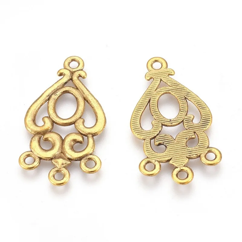 34x18x1.5mm 20 шт Античная Серебряная шляпа/цветок/луна-образный Тибетский Стиль Люстра компоненты звенья соединители для DIY серьги ожерелье изготовление - Цвет: 34x18x1.5mm