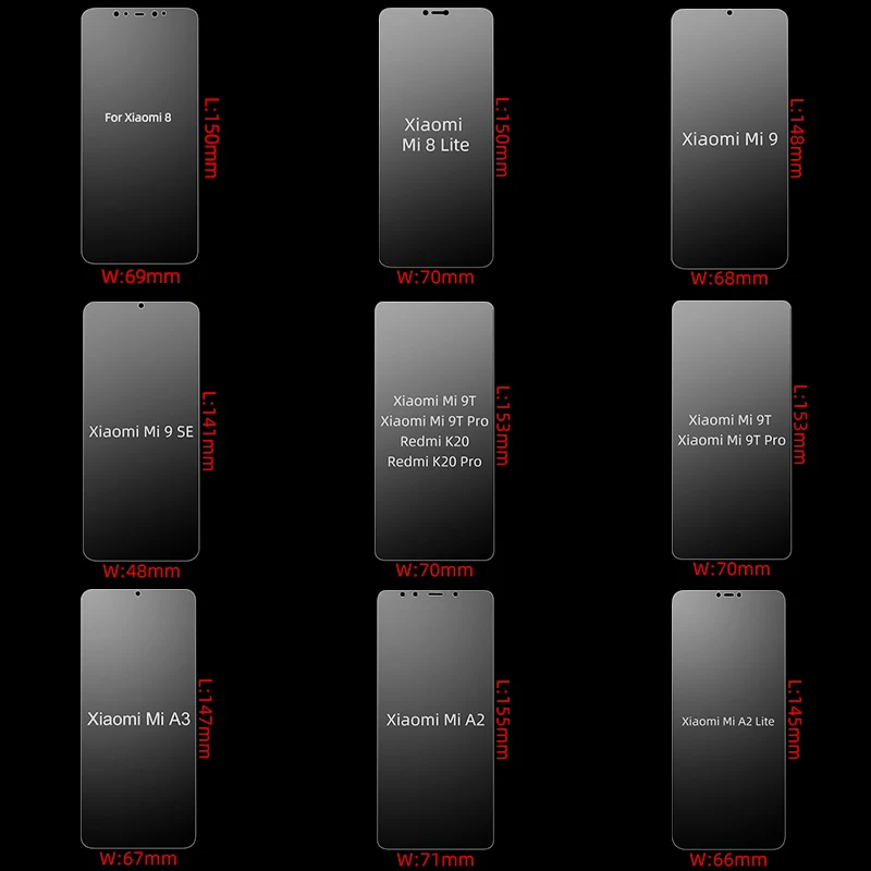 

Protective glass on for Xiaomi Mi 9 9t SE Screen Protector Mi 8 A3 A2 Lite Mi9t Mi9 Tempered Glass on Redmi Note 7 8 pro film