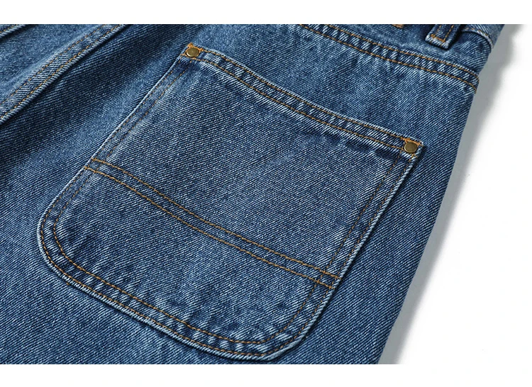 Harajuku Winter New Women's High-quality Design Jeans Fashion Tide Full Length High Waist Women's Pants Pocket Straight Pants