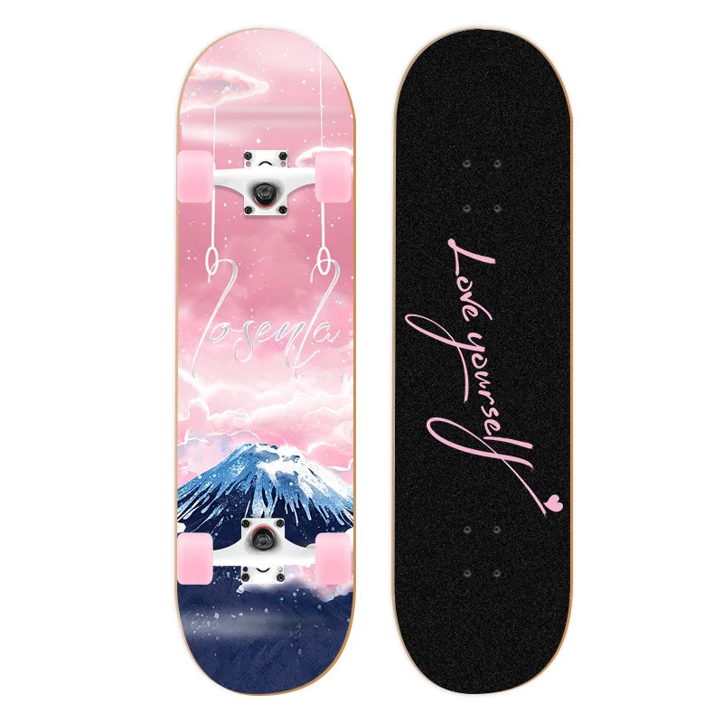 

Skateboards for Girls Boys Beginners, 31" x 8" Complete Standard Skateboard for Teens & Adults, 7 Layer Canadian Maple Double13