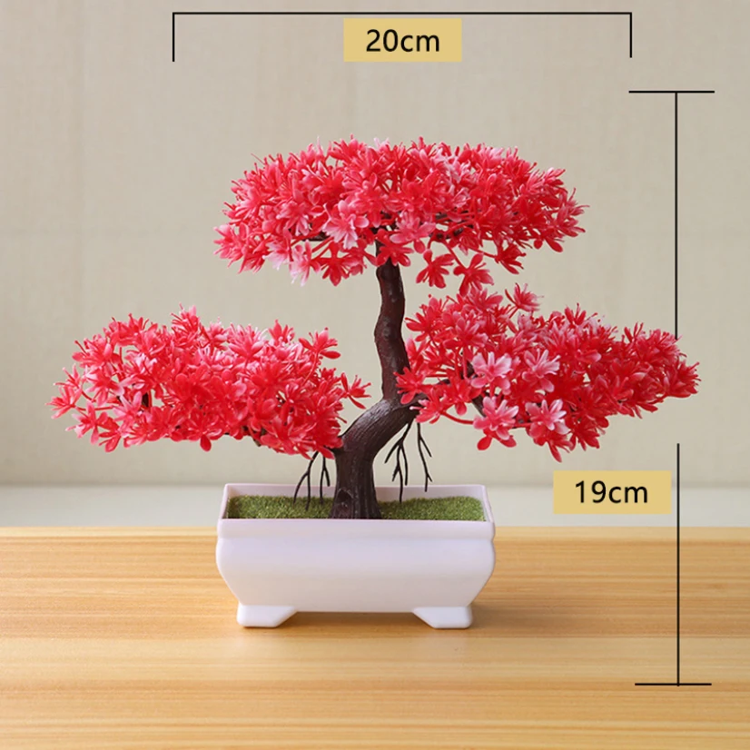 

Simulation Plant Potted Desktop Ornaments Green Bonsai Table Creative Home Garden Flowers In Pots Decor Wedding Deco Accessories