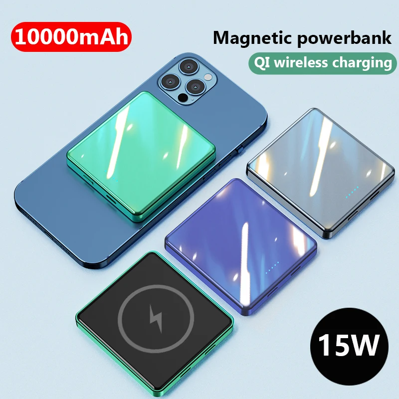 10000mAh мини панель солнечных батарей беспроводной магнитный Дополнительный