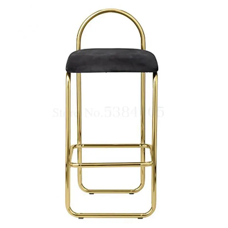 Сетка Красный барный стул золотой высокий Ins креативный простой передний стол