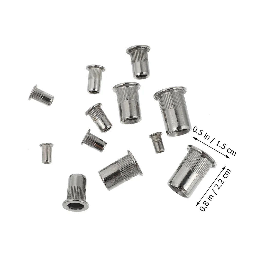 

165pcs/Box Stainless Steel Rivet Nut Riveted Nut Rivnuts with Flat Head