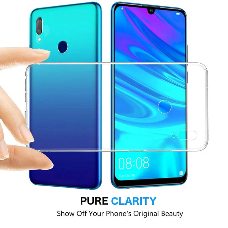 Мягкий ТПУ силиконовый чехол для Huawei Y7 Y7Prime 2019 ультратонкий 360 Защитный