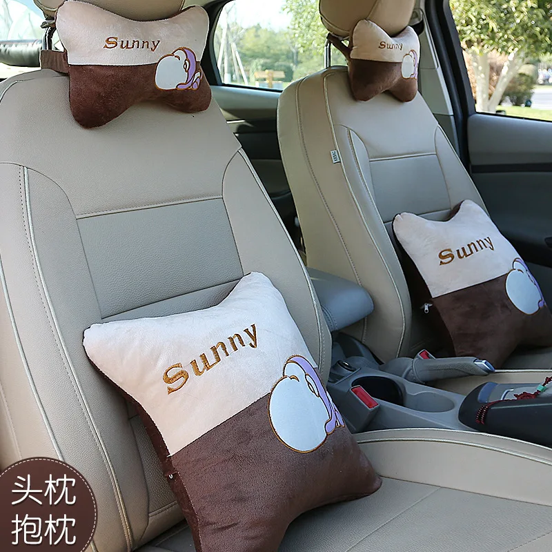New design Little monkey car cartoon cute plush headrest soft neck pillow comfortable and easy bone Auto accessories | Автомобили и