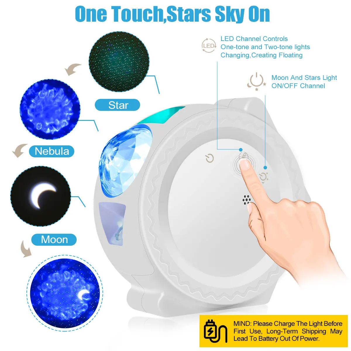 

Smart Life Wifi APP Starry Sky Projector Galaxy Projector Stars Moon Ocean Voice Music Control LED Night Light Lamp For Kid Gift