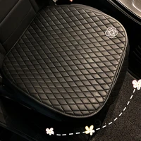 camellia 3pc 1pc wrapping car front seat cushion cover pad for auto with pu leather internal protect accessories black