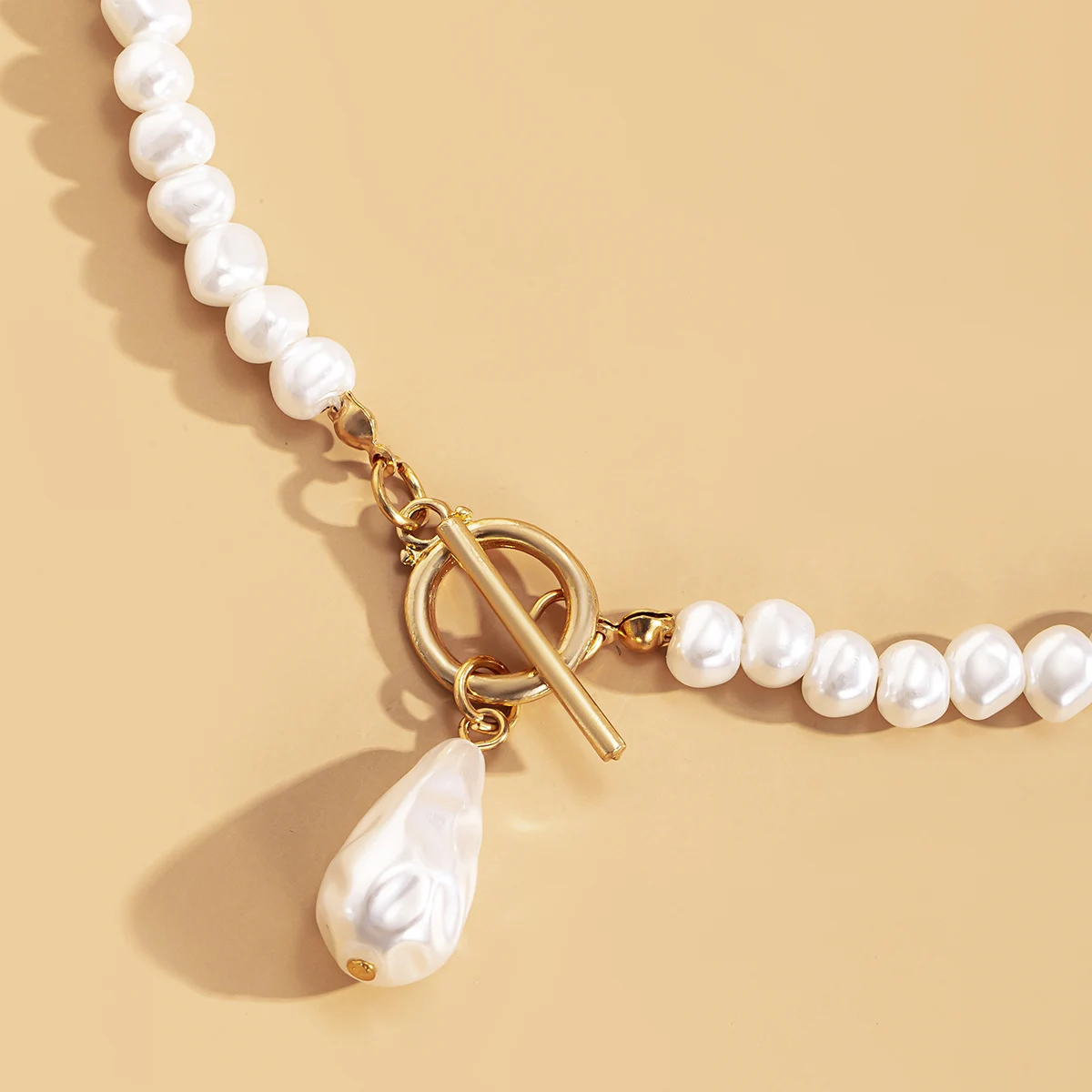 Kpop барокко Жемчуг капли воды кулон колье ожерелье женское Бохо панк тогл