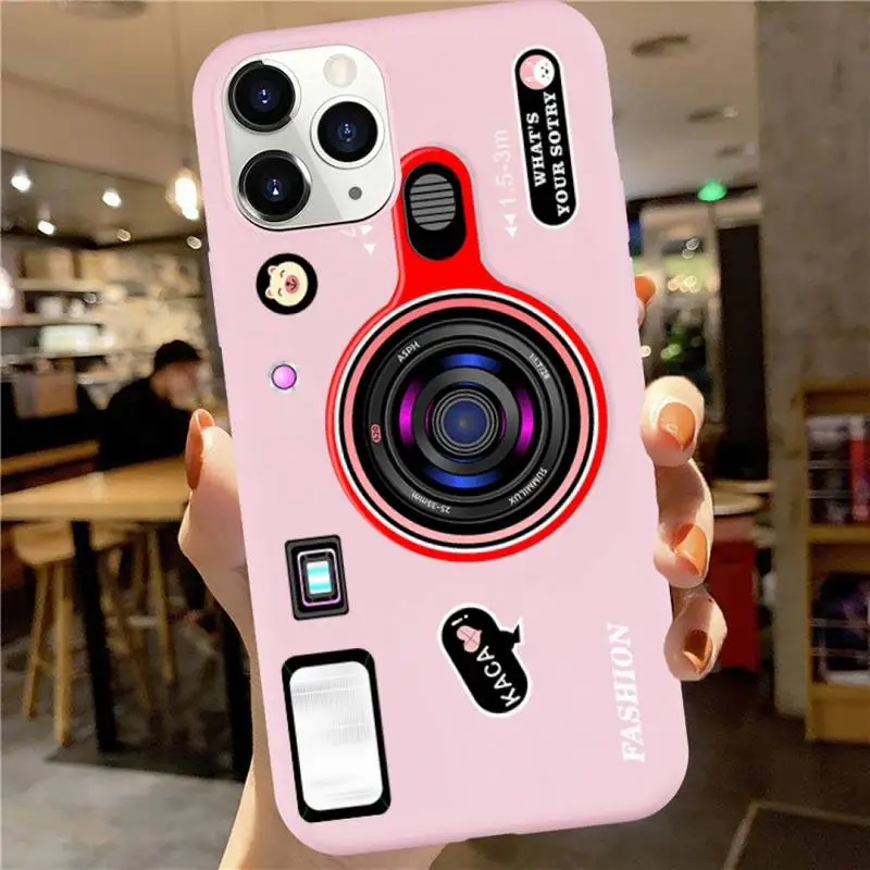 

Fashion luxury camera Phone Case Candy Color for iPhone 6 7 8 11 12 s mini pro X XS XR MAX Plus