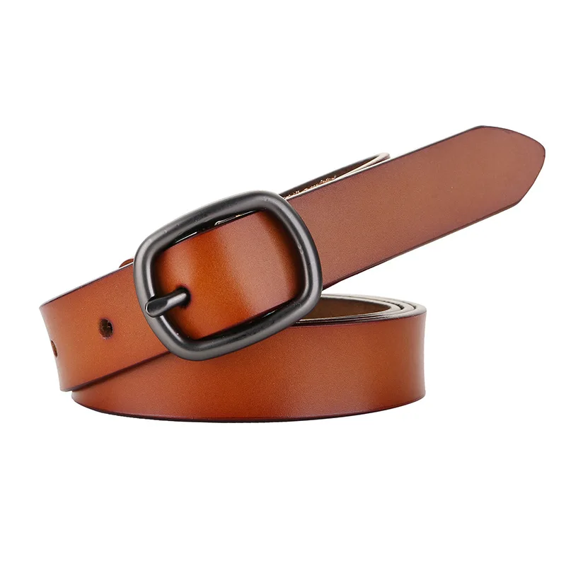 

ELEGZO Genuine Leather Belt For Women High Quality Vintage Jeans Leather Belt Female Pin Buckle Waistband