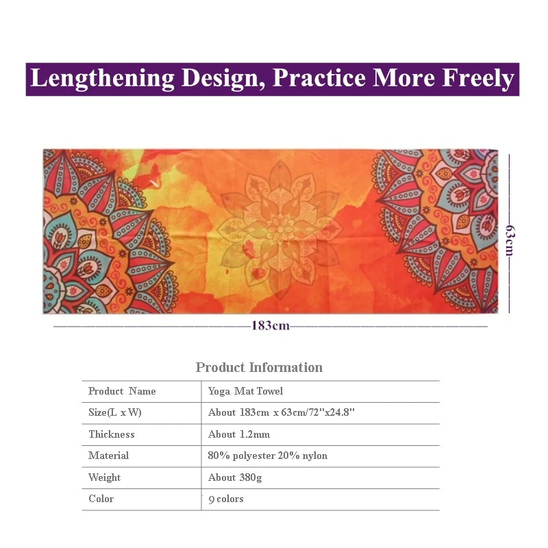 Коврик для йоги из микрофибры с принтом складной портативный коврик фитнеса