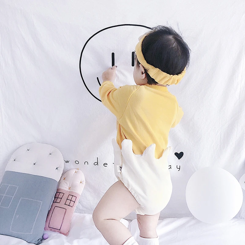 Новый милый комбинезон для новорожденных младенцев с длинным рукавом в виде