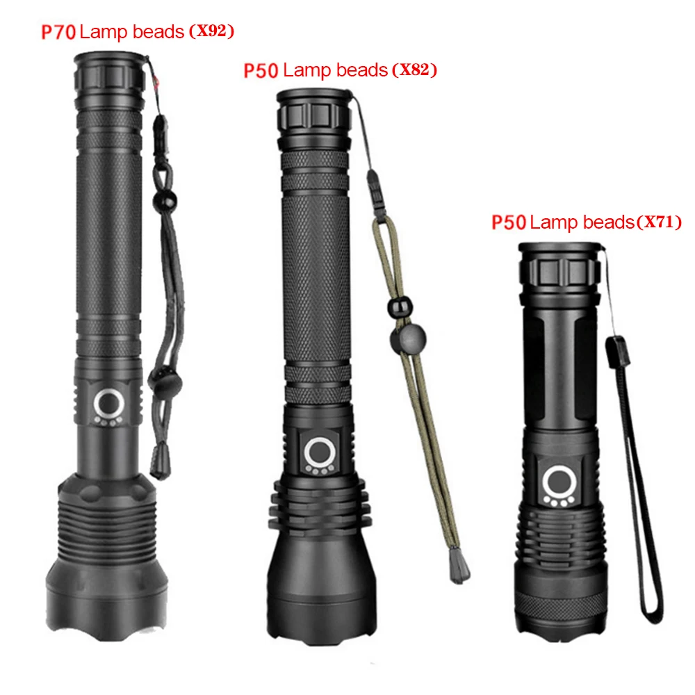 Мощный фонарик X71 X82 X92 суперъяркий тактический фонарь с зумом по USB