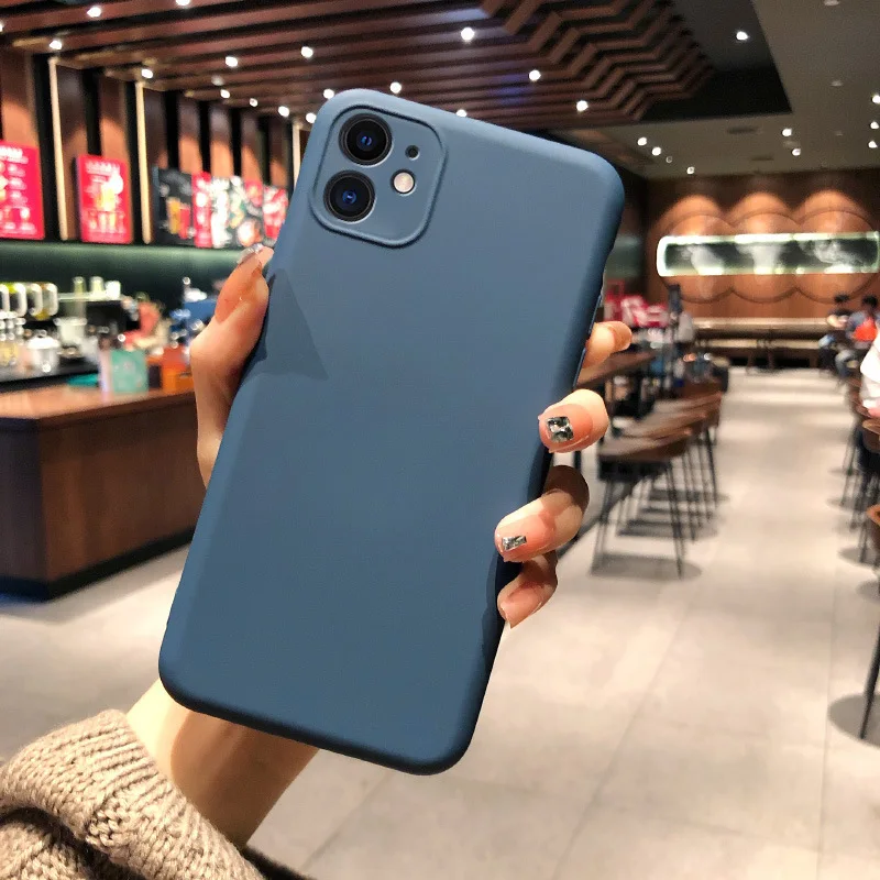Силиконовый чехол для iPhone 11 7 8 Plus яркий однотонный XS 6 6S Pro MAX XR X Max мягкие чехлы