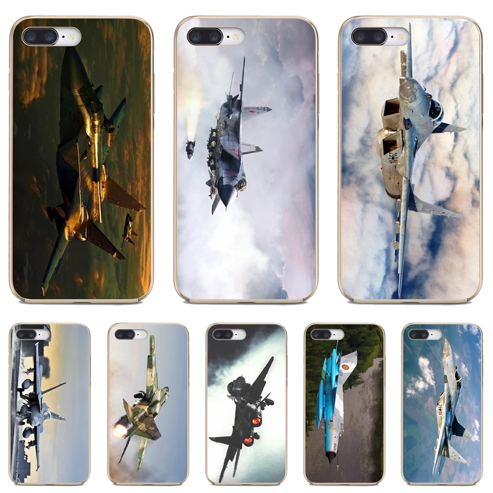 Чехол для мобильного телефона с изображением русского миг-истребителя самолета