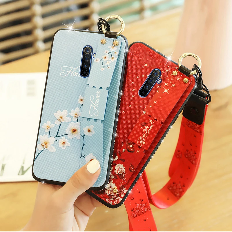 Чехол Realme X2 Pro со стразами чехол на запястье для телефона OPPO RMX1931 шнурком 6 5 дюйма |