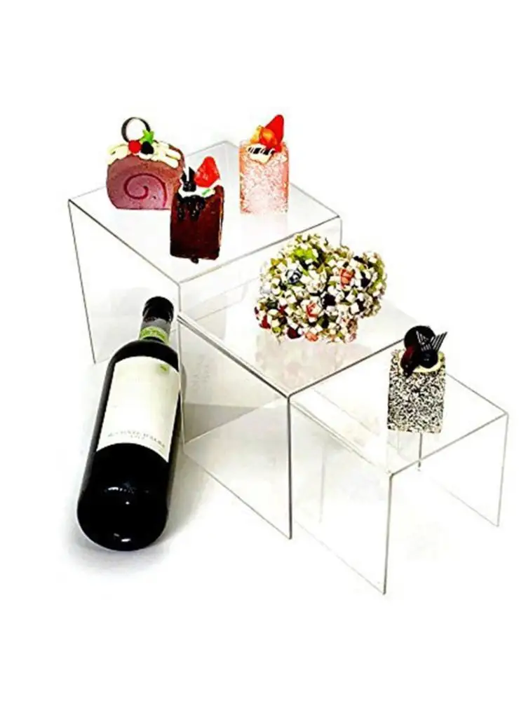 Акриловый дисплей стояки 3 размера ступеньки Акриловые Дисплей Стенд