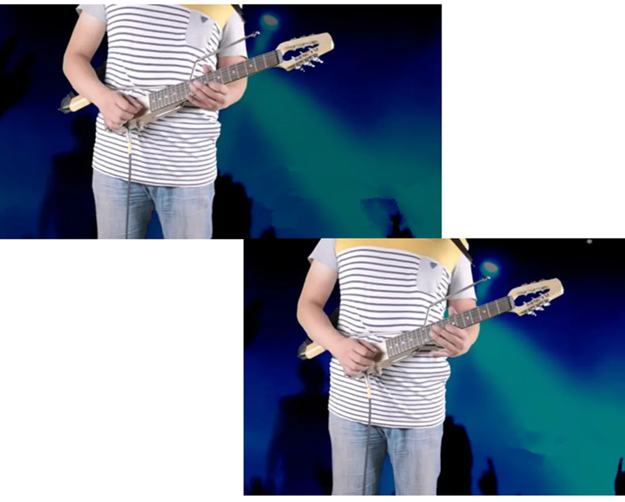 Портативная шпона для гитары тренировочная шея электрогитара аккорд тренажер