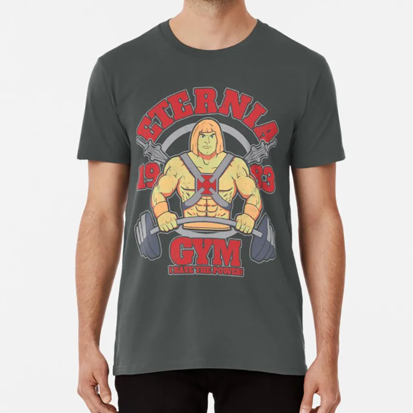 Футболка Eternia Gym v2 heman he man master of the universe motu i have power myah skeletor snake mountain|Мужские футболки| |