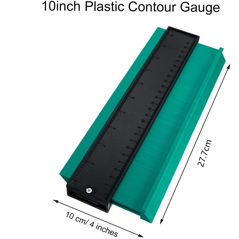 

SHGO HOT-3 Pack Plastic Contour Gauge 10 Inch Profile Gauge Measure Ruler Contour Duplicator Copy Gauge Wood Marking Tool Tiling