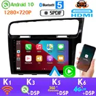 Android 6. 0 10,0*1280 автомобильный проигрыватель с радио и GPS для Volkswagen VW Golf 7 MK7 RHD 720 камера HDMI головное устройство 4G LTE CarPlay SPDIF auto