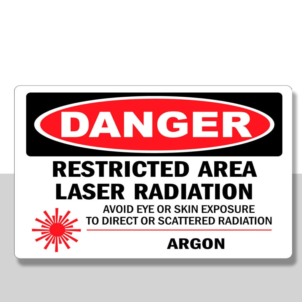 

Металлический алюминиевый знак для лазерного излучения Оша с ограниченной зоной