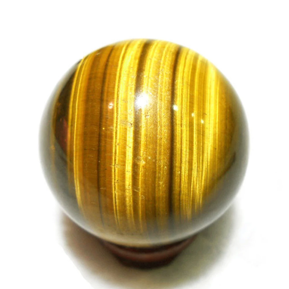 

Toy Crystal Tiger Eye Rare Yellow Gift Round 2cm Sphere Mini Pendants Natural Healing Ball Handmade