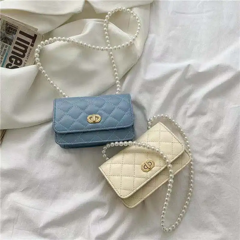 

Summer New Beading Chains Shoulder Bags for Women Fashion Luxruy Shoulder Handbag Solid Causal Sling Bags Ladies Vintage Totes