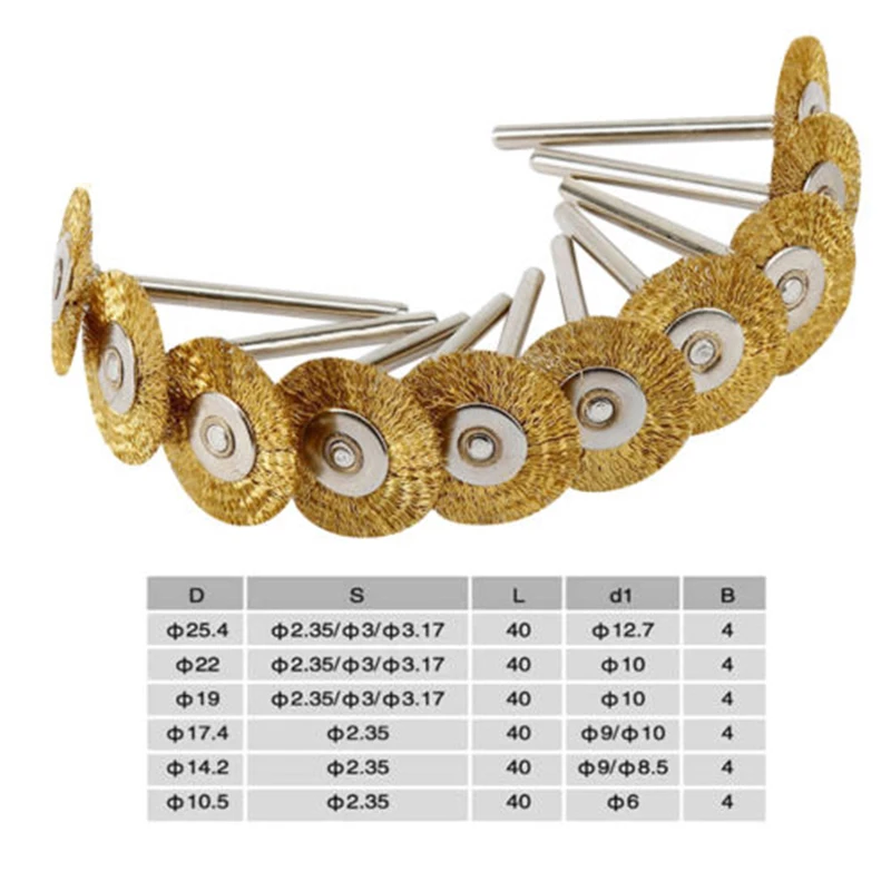 

Wheel Polishing Brush Rotary Tools Accessory Metal Scouring Grinding Copper Wire