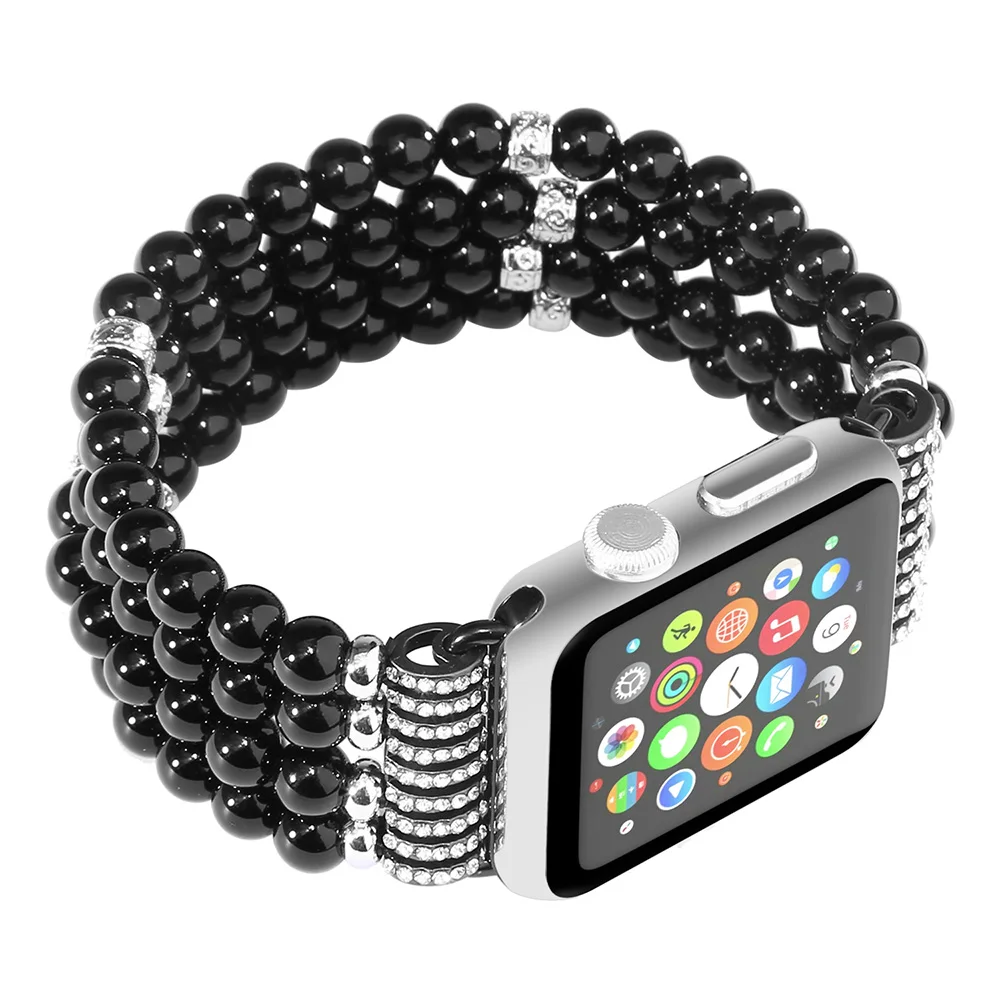 Ремешок для Apple Watch SE 6 4 5 полоса 44 мм 40 многоцветный жемчужный браслет iWatch 38 42 серия