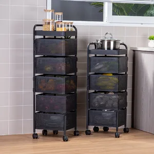 kitchen storage bathroom organizer trolley shelves gadgets vegetable storage rack kitchen shelves rotating basket shelf free global shipping
