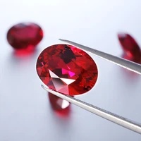pirmiana oval cut lab grown pigeon blood ruby red gemstones for diy jewelry rings necklaces earrings bracelet making