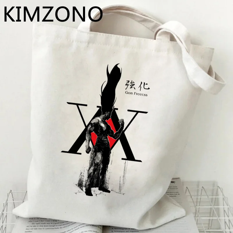 

Сумка для покупок Hunter x Hunter, Экологичная Хлопковая Сумка-тоут, для продуктов, джутовая, ecobag, многоразовые