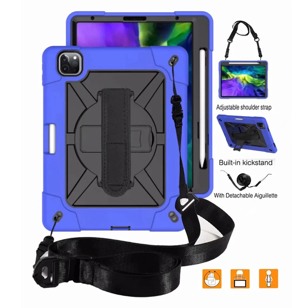 

Чехол-накладка для IPad Pro 11 Pro, 11 Pro, 2018, 2020, 2, 1, A1934, силиконовый, ТПУ, с ремешком на плечо