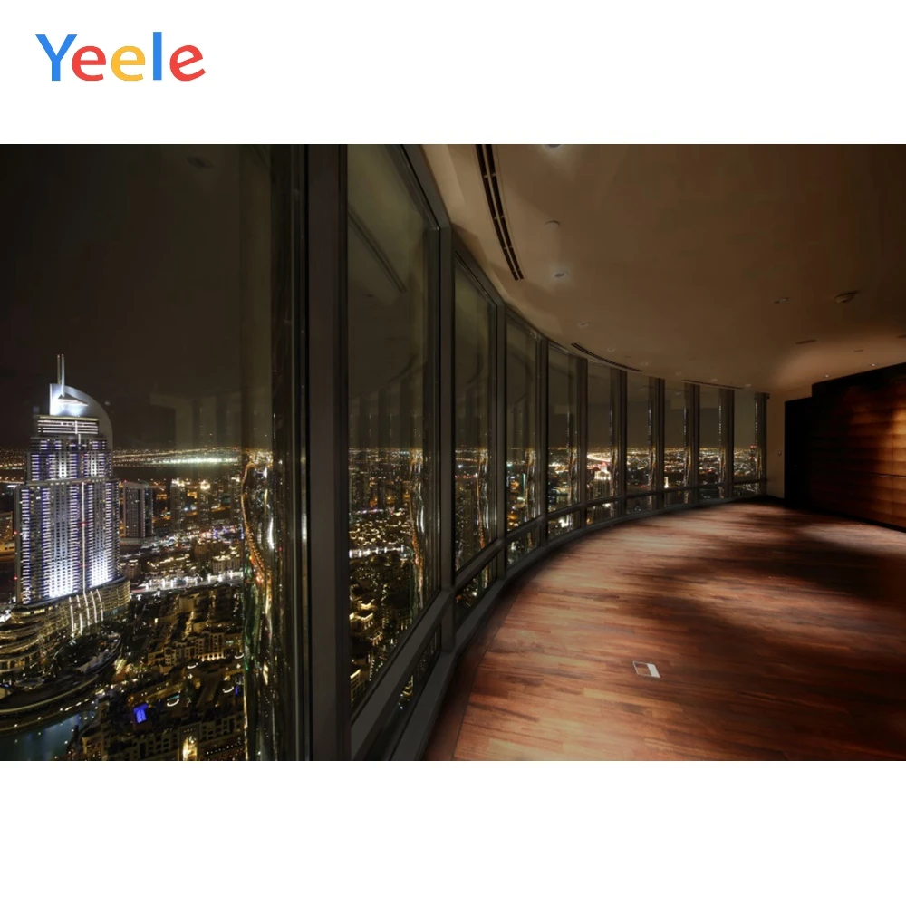 Yeele ночное Темное Небо и здания фото французское окно фон Фотофон для украшения