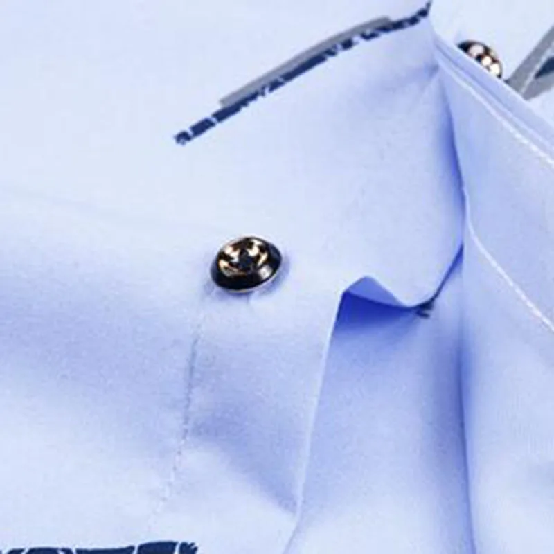 Мужская модная Корейская клетчатая рубашка с принтом Повседневная Облегающая