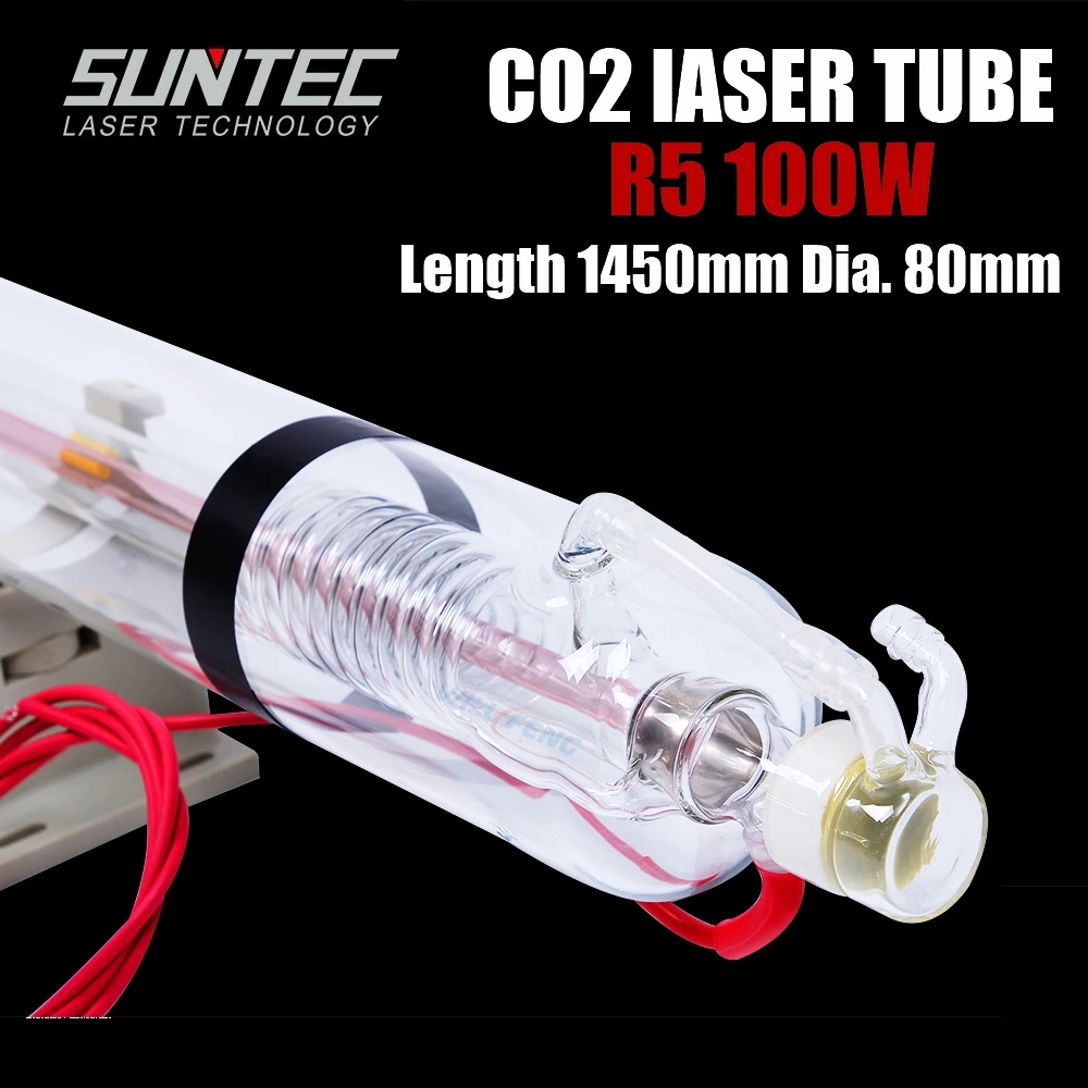 SUNTEC YL R5 100 Вт CO2 длина лазерной трубки 1450 мм диаметр. 80 для гравировки резки с