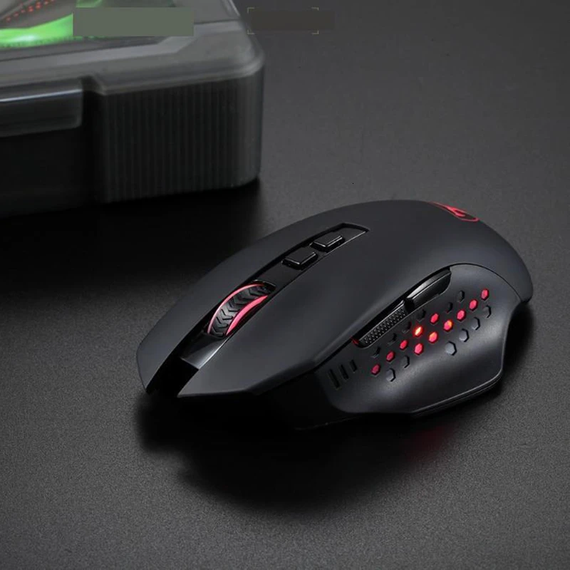 

SeenDa USB Wireless Mouse Gaming Mouse for Gamer Laptop Computer Ergonomic Mice with LED Light 4800DPI Adjustablel Game Mouse