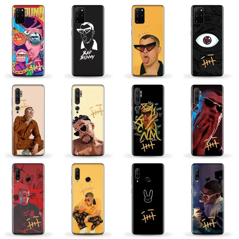 

Bad Bunny Phone Case for SAMSUNG A51 52 50 71 31 21 S 21 ultra 20 fe plus XIAOMI redmi note 10 8 9 pro HUAWEI P 30 40 lite coque