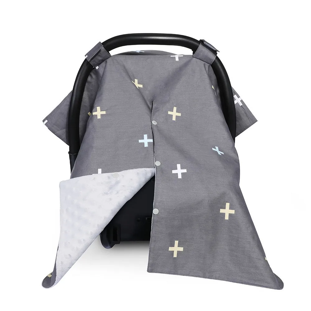 

baby basket canopy sunshade Blanket Cotton Soft Skin Blanket Cart Hood Basket-Style Sun Protection Foam Safety Seat Cover